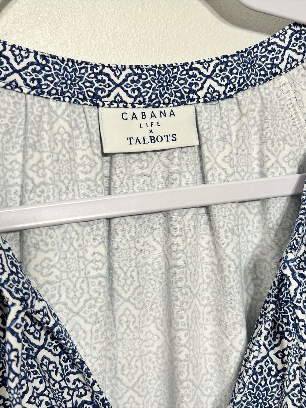 Cabana Life & Talbots Byron Bay Ruffle Tunic Coverup Mosaic Tile - Picture 8 of 11